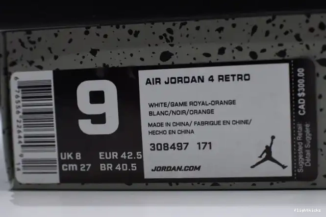 Crimson-Royal White Bright 308497-171 Air Jordan 4 Blue 0503